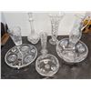 Image 1 : Lot of Cryslatal Pinwheel Vases Candy Dishes & More