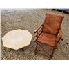 Image 1 : Stone Coffee table & Rustic Arm Chair