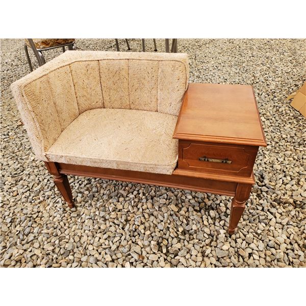 Hall Chair with Attached side table