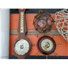 Image 2 : 2 Old Glass Fishing Floats, 4 large Maps & 2 wooden Barometers