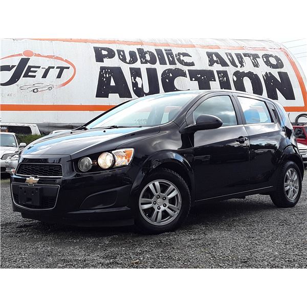 C6D --  2016 CHEVROLET SONIC LT  TURBO, Black , 51151  KM's