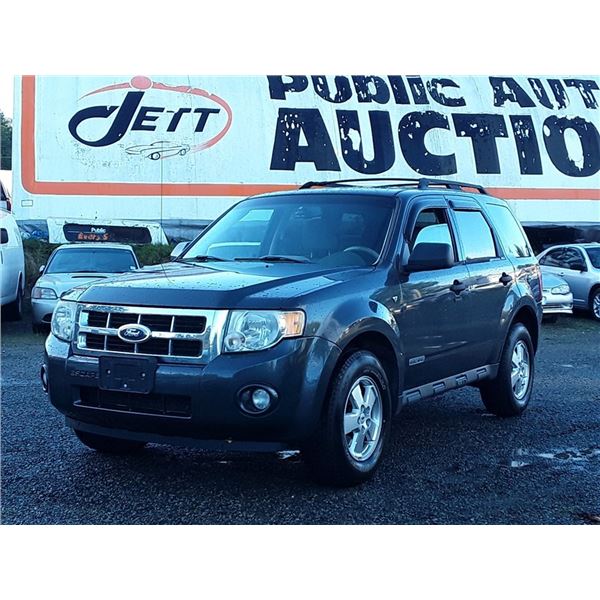 G6 --  2008 FORD ESCAPE XLT AWD , Black , 354848  KM's