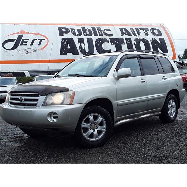 G4 --  2003 TOYOTA HIGHLANDER LTD AWD , Grey , 329761  KM's