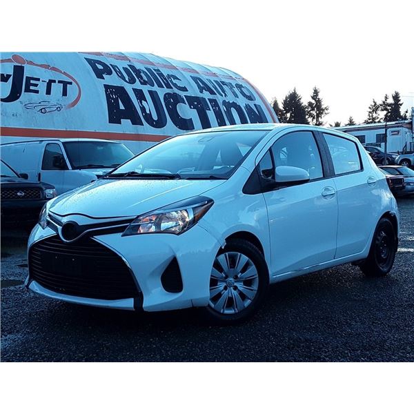 A1 --  2017 TOYOTA YARIS L , White , 312759  KM's  "NO RESERVE"