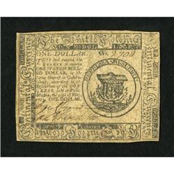 Continental Currency May 10, 1775 $1 Choice Very