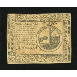 Continental Currency May 10, 1775 $2 Extremely