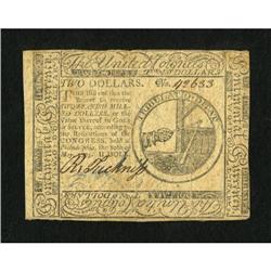Continental Currency May 10, 1775 $2 Very