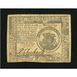 Continental Currency November 29, 1775 $1 Very