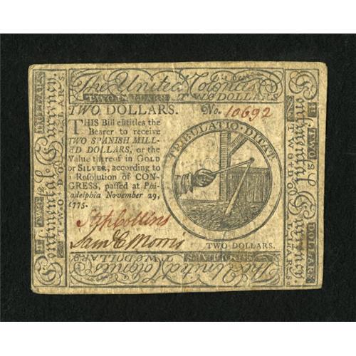Continental Currency November 29, 1775 2 Very