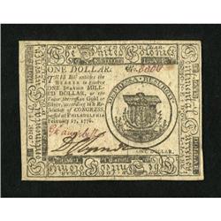 Continental Currency February 17, 1776 $1 About