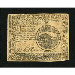 Continental Currency February 17, 1776 $4