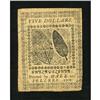 Image 2 : Continental Currency July 22, 1776 $5 Very Fine.