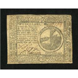 Continental Currency February 26, 1777 $2