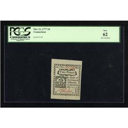 Connecticut October 11, 1777 2d PCGS New 62.