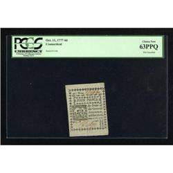 Connecticut October 11, 1777 4d PCGS Choice New