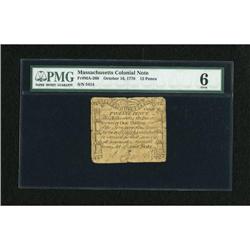 Massachusetts October 16, 1778 12d PMG Good 6.