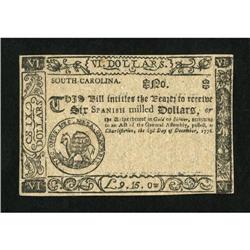South Carolina December 23, 1776 $4 Choice New.
