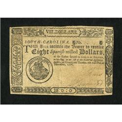 South Carolina December 23, 1776 $8 Extremely