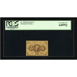Fr. 1230 5c First Issue PCGS Very Choice New