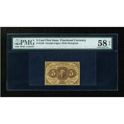 Fr. 1230 5c First Issue PMG Choice About Unc 58