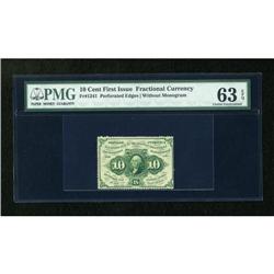 Fr. 1241 10c First Issue PMG Choice Uncirculated