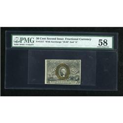 Fr. 1317 50c Second Issue PMG Choice About Unc