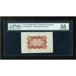 Fr. 1236 5c Third Issue Wide Margin Back PMG