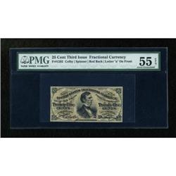 Fr. 1292 25c Third Issue PMG About Uncirculated