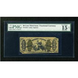 Fr. 1344 50c Third Issue Justice PMG Choice Fine