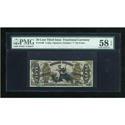 Fr. 1349 50c Third Issue Justice PMG Choice