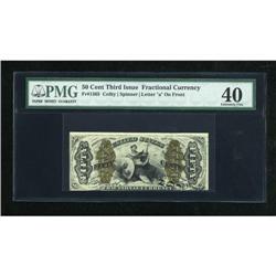 Fr. 1365 50c Third Issue Justice PMG Extremely