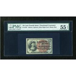 Fr. 1261 10c Fourth Issue PMG About Uncirculated
