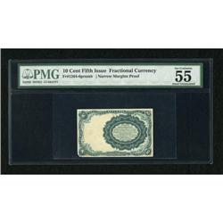 Fr. 1264 10c Fifth Issue PMG About Uncirculated