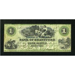 Brantford, CW- The Bank of Brantford $1 Nov. 1