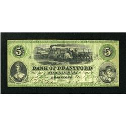 Brantford, CW- The Bank of Brantford $5 Nov. 1,