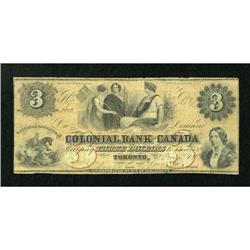 Toronto, CW- The Colonial Bank of Canada $3 May