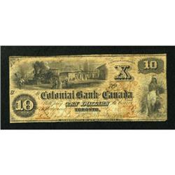 Toronto, CW- The Colonial Bank of Canada $10