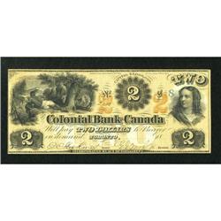 Toronto, CW- The Colonial Bank of Toronto $2