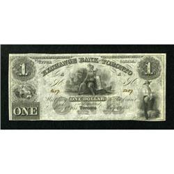 Toronto, UC- The Exchange Bank of Toronto $1 May