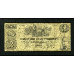Toronto, UC- The Exchange Bank of Toronto $2 May