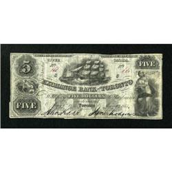 Toronto, UC- The Exchange Bank of Toronto $5 May