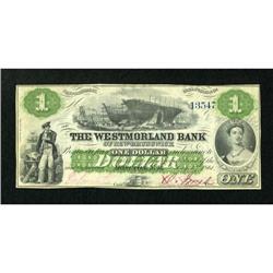 Moncton, NB- The Westmorland Bank $1 Aug. 1,