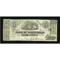 Dalton, GA- Bank of Whitfield $5 Nov. 10, 1861