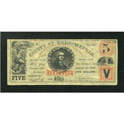 Greenville, GA- County of Merriwether $5 Sep. 6,