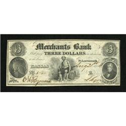 Ft. Leavenworth, KS- Merchants Bank $3Aug. 21,