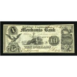 Ft. Leavenworth, KS- Merchants Bank $10 Aug. 21,