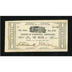 Columbia, LA- Parish of Caldwell $1 Nov. 12,