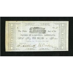 Columbia, LA- Parish of Caldwell $5 Nov. 12,