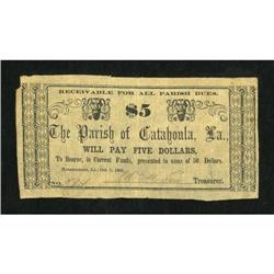 Harrisonburg, LA- Parish of Catahoula $5 Oct. 1,