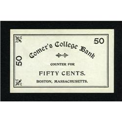 Boston, MA- Comer's College Bank R 50c Undated